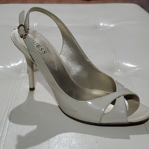 Size 8 Cream Guess heels